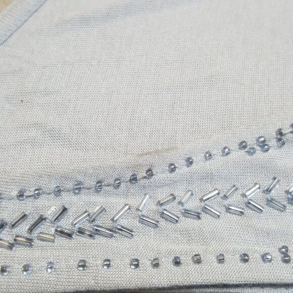 New York & Company Beaded Meckline Sleeveless Top - Picture 5 of 8